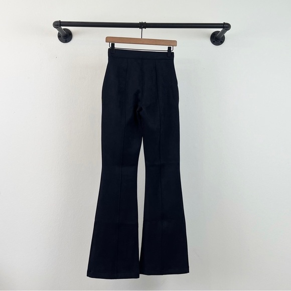 NWT Spanx Faux Suede Flare Pants in Classic Navy - Picture 10 of 11